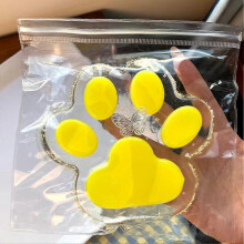 (Yellow) Zoll große Katzenpfoten-Silikon-Quetschfigur, Stressabbau für Kinder und Erwachsene, tragbares Deko-Spielzeug