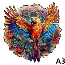 (TT-NIAO-27-A3) 3D Wooden Animal Jigsaw Puzzle, Unisex, 12+ Age, CE Certified, Linden Wood, 50/150 Pieces, With Exquisite Box and Reference Drawing
