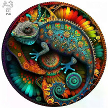 (TT-YPAN-161-A3) 3D Wooden Animal Jigsaw Puzzle, Unisex, 12+ Age, CE Certified, Linden Wood, 50/150 Pieces, With Exquisite Box and Reference Drawing