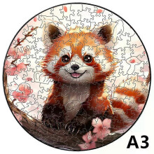 (TT-YPAN-6079-A3) 3D Wooden Animal Jigsaw Puzzle, Unisex, 12+ Age, CE Certified, Linden Wood, 50/150 Pieces, With Exquisite Box and Reference Drawing