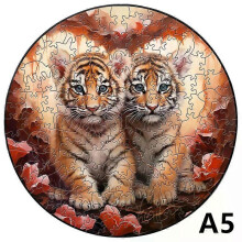 (TT-YPAN6075-A5) 3D Wooden Animal Jigsaw Puzzle, Unisex, 12+ Age, CE Certified, Linden Wood, 50/150 Pieces, With Exquisite Box and Reference Drawing