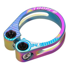 (Colorful, 34.9mm) Seatpost Clamp 31.8mm 34.9mm Aluminum Alloy for Mountain Bike Compatible with 27.2 28.6 30.4 30.8 30.9 31.6mm