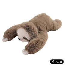 (Sloth, 45cm) Verzwaard knuffelkussen met glaskralen, angstverlichting en slaapondersteuning, 3 maten voor kinderen en volwassenen