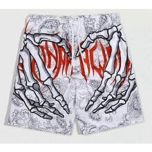 (Color-626, M) Spodenki sportowe do koszykówki American Casual Shorts dla mężczyzn, proste nogawki, nadruk, włókno octanowe