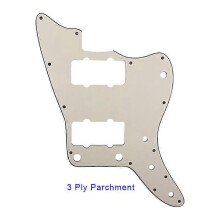 (3 Ply Parchment) Gitaar slagplaat compatibel met US Jazzmaster, 13 schroefgaten, geen bovenste bedieningsknoppen.