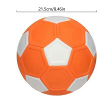 (Ball No. 4) Zakrivená futbalová tréningová lopta z EVA, priemer 20 cm, pre deti a tínedžerov 5-15 rokov, oranžovo-biele švy