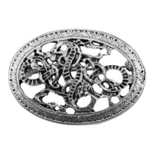 (2) Broche vikingo para capa, chal o bufanda, diseño rúnico de aleación de zinc.