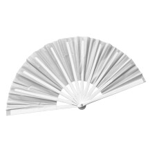 (White, 33cm) Składany wentylator do występów tanecznych, lekki, przenośny wentylator ręczny, chłodzący dodatek z ergonomicznym uchwytem