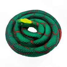 (Dark green) Realistinen kumikäärmelelu puutarhaleikkeihin ja stressin lievitykseen, pehmeä 76 cm:n python-toimintahahmo