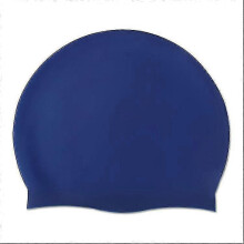 (Navy blue) Silicone Swimming Cap for Adults, Solid Colour, Waterproof Ear Wrapping, Soft Non-Strangulating, Lightweight Hydrodynamic Design