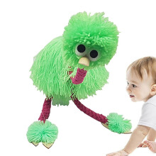 (green) Ostrich Marionette Puppet on Strings, Cloth Hand Controlled Toy for Children, 25 x 45cm Machine Washable Interactive Play Doll