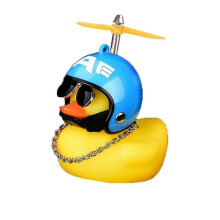 (Captain Blue) Timbre de bicicleta en forma de pato, compatible con manillares de 7 a 13 cm, con sonido y luz LED de colores