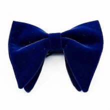 (blue) Aksamitna muszka męska z regulacją na szyję, na formalne okazje, w kolorze czerwonym, niebieskim, granatowym, bordowym, czarnym