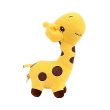 (Yellow) 18cm Lovely Giraffe Plush Doll Stuffed Animal Soft Toy Small Pendant Gift