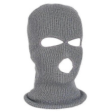 (Grey) Balaclava Hat Thermal Knitted Full Face Ski Cover for Cold Weather Hiking Camping