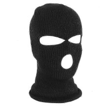 (Black) Balaclava Hat Thermal Knitted Full Face Ski Cover for Cold Weather Hiking Camping