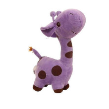 (Purple) 18cm Lovely Giraffe Plush Doll Stuffed Animal Soft Toy Small Pendant Gift