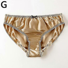 (white, M) Braguitas de seda para mujer de talla grande, satén mezclado con algodón, múltiples colores, tallas M a 3X