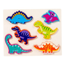 (Dinosaur, 22.5cmx18cmx1.1cm) Wooden Jigsaw Puzzle Games for Toddlers Age 4+, Developmental Educational Toys for Family Fun