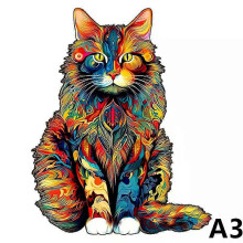 (TT-MAO-43-A3) 3D Wooden Animal Jigsaw Puzzle, Unisex, 12+ Age, CE Certified, Linden Wood, 50/150 Pieces, With Exquisite Box and Reference Drawing
