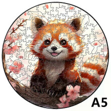 (TT-YPAN-6079-A5) 3D Wooden Animal Jigsaw Puzzle, Unisex, 12+ Age, CE Certified, Linden Wood, 50/150 Pieces, With Exquisite Box and Reference Drawing