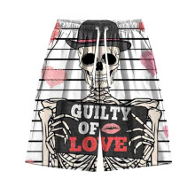 (Color-638, 2XL) Spodenki sportowe do koszykówki American Casual Shorts dla mężczyzn, proste nogawki, nadruk, włókno octanowe