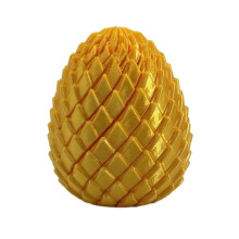 (Golden) Dragon Egg Toy 3D Printed Spiral Rotating Fidget Puzzle for Stress Relief