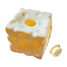 (Yellow, 1pc) Cheese Squeeze Toy Slow Rising Stress Relief Foam Sensory Cube Fidget Toy