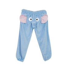 (Blue, M) Unisex Pyjama Pants, Cartoon Elephant Pattern, Elastic Waist, Loose Fit, Spandex Loungewear Sleepwear, Pink Blue, Sizes M-XXL