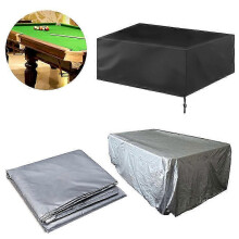 (Black, 225x116x82cm) Billiard Table Cover, Oxford Cloth, Black, Water Resistance, Dustproof, for Outdoor Use, 7Ft 225x116x82cm