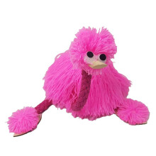 (pink) Ostrich Marionette Puppet on Strings, Cloth Hand Controlled Toy for Children, 25 x 45cm Machine Washable Interactive Play Doll