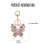 (Multicolour) Butterfly Crystal Keychain - Birthday Gift 2