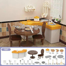 (kitchen) Dollhouse Miniature Simulation Kitchen DIY Accessories Plastic Animals and Nature Theme, CE Certified, for Children Aged 3-16, CONUSEA
