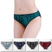 (white, XL) Braguitas de seda para mujer de talla grande, satén mezclado con algodón, múltiples colores, tallas M a 3X