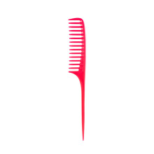 Pointed Tail Comb For Professional Barbers Wide Teeth-Rose red