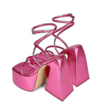 (pink, 40) Women's Open Toe Ankle Strap Platform Wedge Sandals Casual Summer Shoes