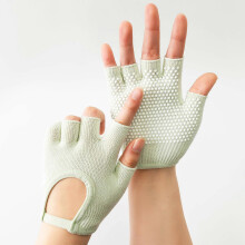 (Beige) Fitness Gloves for Women Breathable Half Finger Training Pilates Cycling Gym