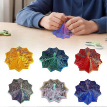 (colorful) 3D Printed Hexagonal Puzzle Toy for Stress Relief, PLA Desktop Fidget, 11x11x5cm