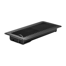 Metal Floor Vent With Rounded Edges 4X12 Inch-No. 6 black