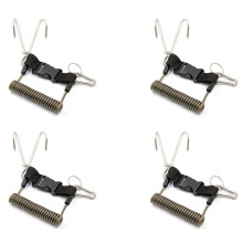 4X Scuba Stainless SteelHook Double Diving Hook with Spiral Coil Lanyard Diving Safe Accessories