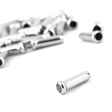50 Stück Fahrradkabel-Endkappen, Aluminiumlegierung,-Silber
