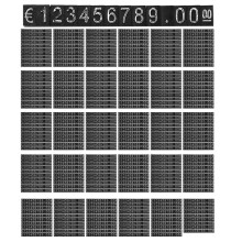 300 Juegos de Etiquetas de Visualización de Precios de Cubos de Plástico Marco de Soporte de Número Ajustable Tienda de Etiquetas