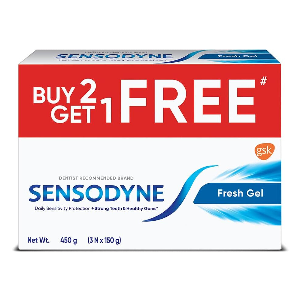 Sensodyne Fresh Gel Toothpaste Combo | Pack 3 X 150G