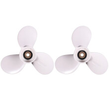 2X Aluminum Outboard Propeller 3X7-1/2X7 for 4-6Hp 6E0-45943-00