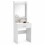 (Without Stool) White Dressing Table w/ Mirror Drawer and Stool 1