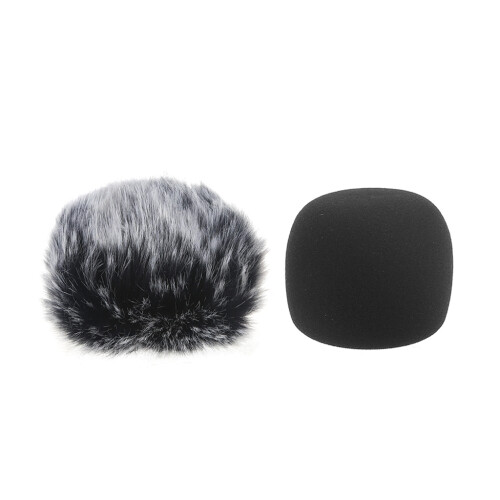 Couvercle-Cheveux courts noirs et blancs + housse de protection