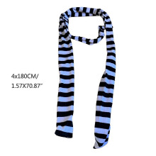 (thin long pinstripes) Pruhovaná šatka, bavlnená 4x180 cm dlhá tenká šatka pre ženy a mužov, punková Harajuku Y2k ozdobná šatka na outfity