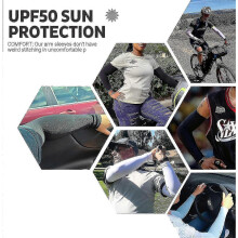 (Black White Grey Beige Pink) Arm Compression Sleeves, 5 Pairs, UPF 50+ UV Protection, Cooling Ice Microfiber, for Tattoo Cover Outdoor Sports