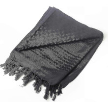 (Black) Bawełniany szalik keffiyeh dla mężczyzn i kobiet – lekki, oddychający otulacz