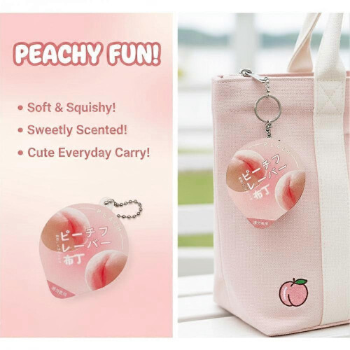 (Pink, 1pcs) Pudding Keychain Soft Squeeze Stress Relief Key Ring for Bag Car Keys Backpack 2